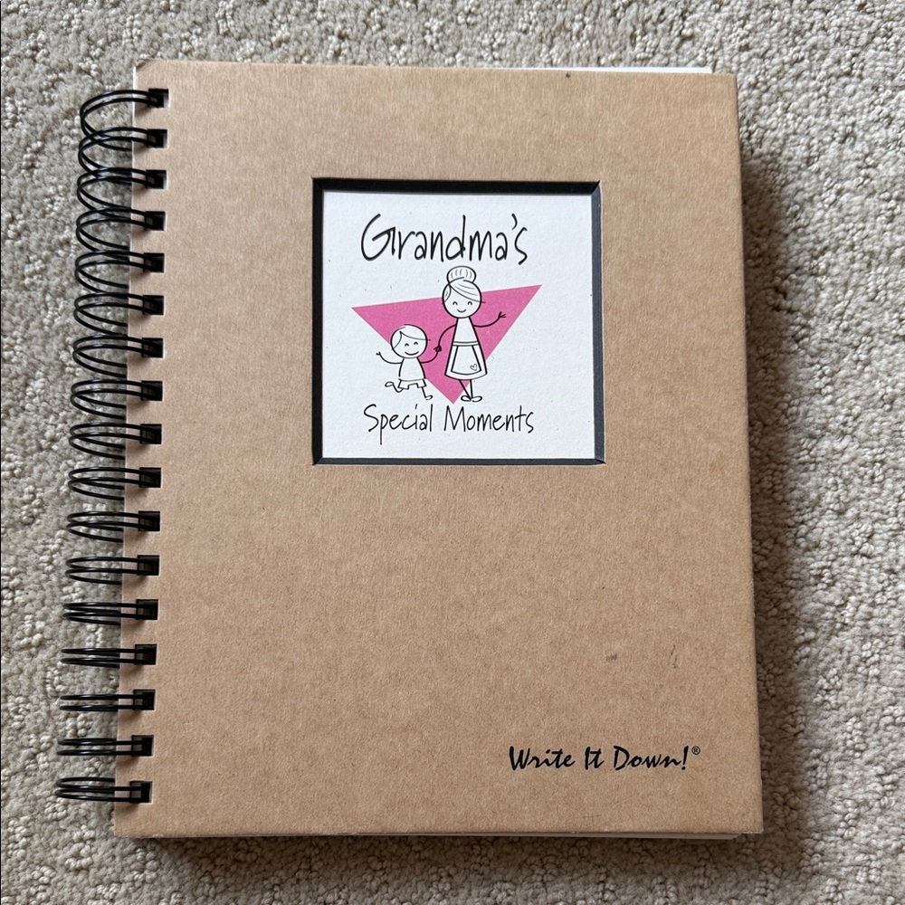 New Grandma’s Special Moments-Write It Down    brown  Spiral Notebook